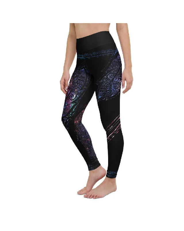 Yoga Pants for Hot Yoga -Mystic Feather Yoga Pants