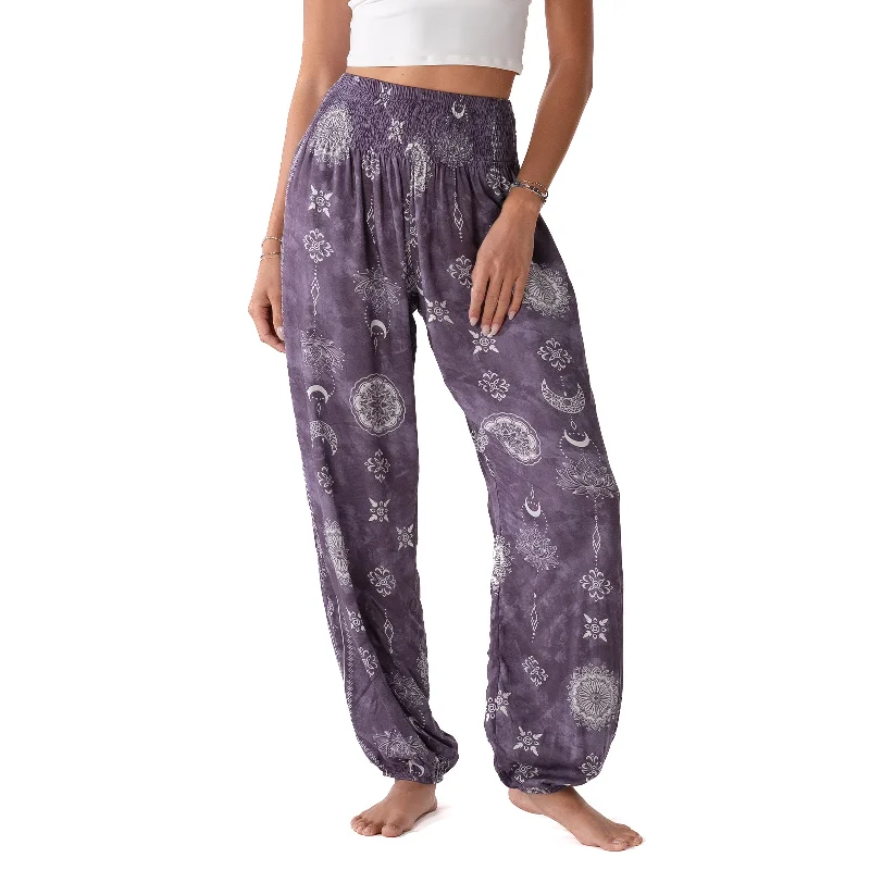 Ultra-Stretch Yoga Pants -Mystic Plum Harem Pants