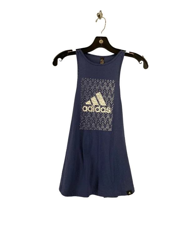Women's Yoga Tops for Every Practice -Navy Athletic Tank Top Adidas, Size M