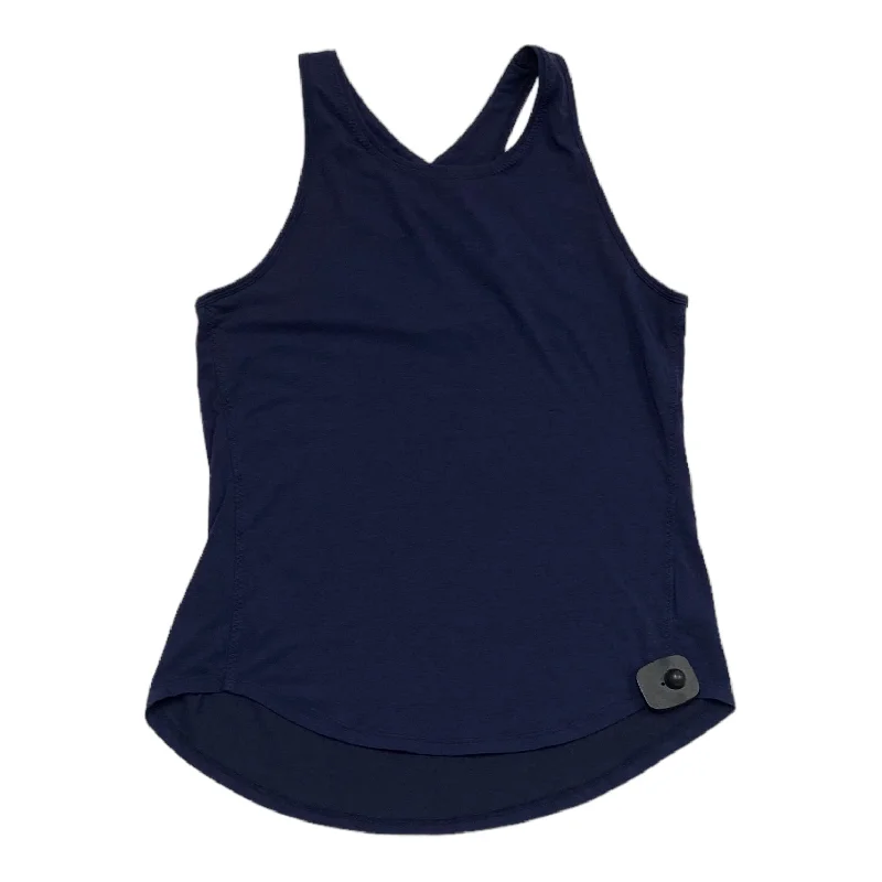 Soft and Relaxed Yoga Tops for Flexibility -Navy Athletic Tank Top Athleta, Size S
