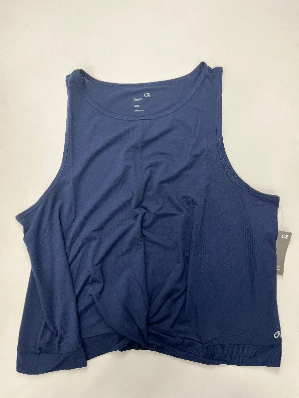 Lightweight Yoga Tops for Summer -Navy Athletic Tank Top Gapfit, Size 2x