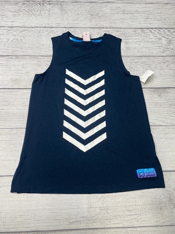 Women's Yoga Tops with Full Coverage Support -Navy Athletic Tank Top Nike Apparel, Size S