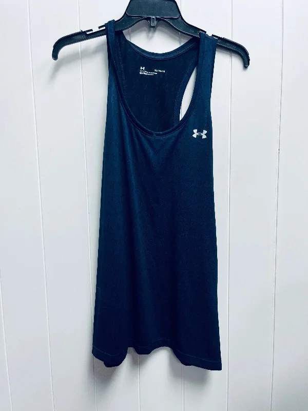 Plus Size Yoga Tops -Navy Athletic Tank Top Under Armour, Size Xl