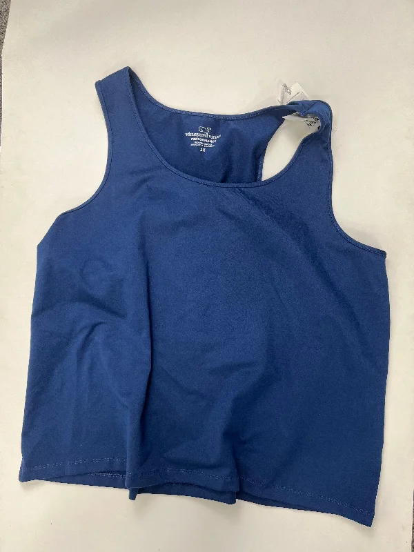 Loose Yoga Tops for Breathability -Navy Athletic Tank Top Vineyard Vines, Size 3x
