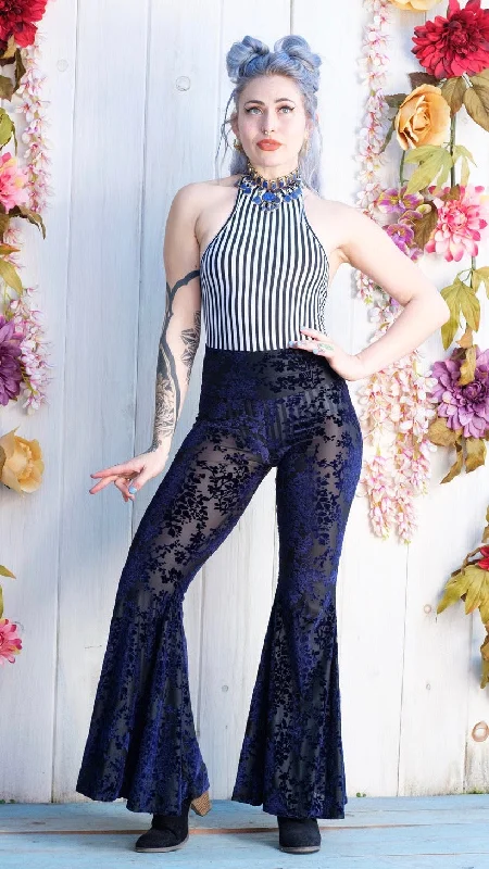 Yoga Pants for Strength Training -Navy Blossom Super Bells
