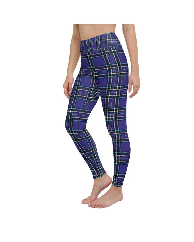 Comfortable Yoga Pants with Elastic Waistband -Navy Blue Yoga Pants