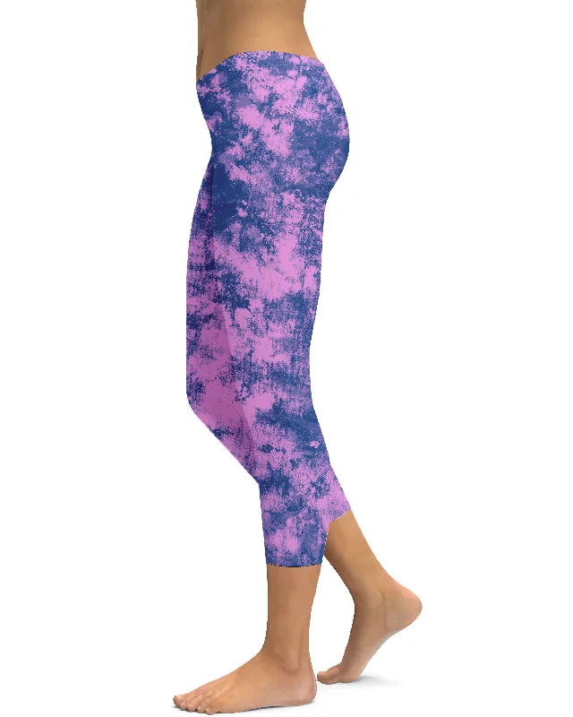 Full-Length Yoga Pants with Compression -Navy Glaze Capris