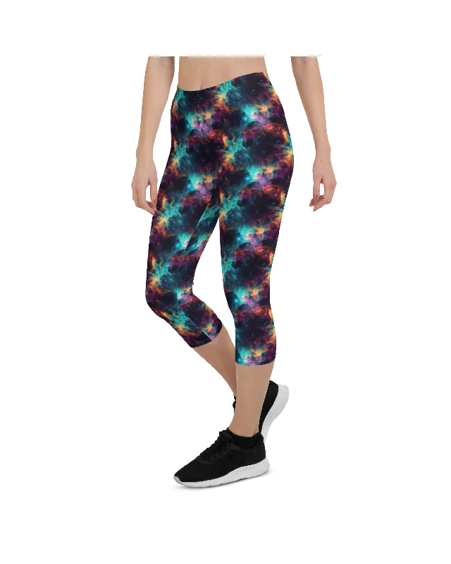 Stretchable Yoga Pants for Women -Nebula Capris