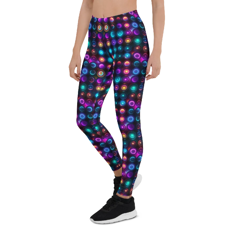 Supportive Yoga Pants for Active Lifestyles -Neon Ball Leggings