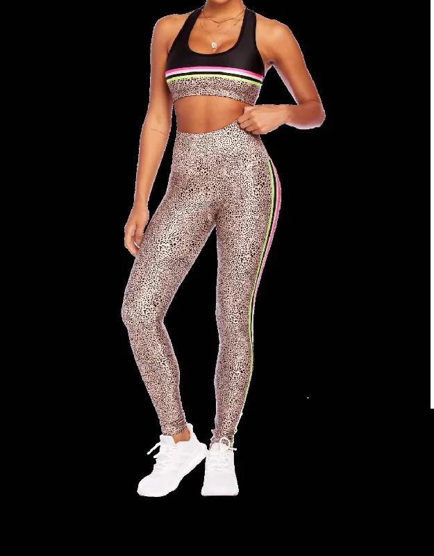Yoga Shorts for Every Day Practice -Neon Spot & Stripes