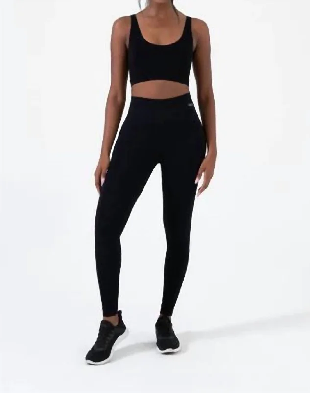Comfortable Yoga Shorts for Yoga Practice -Newly Minted Super Crop Top In Black