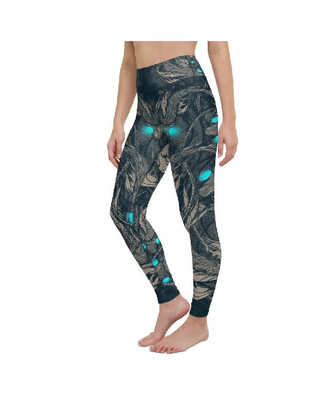 Yoga Pants for Performance -Night Fish Yoga Pants