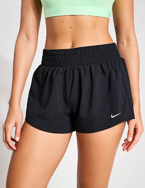 Yoga Shorts for Strong Flexibility -One Dri-FIT 3" Brief-Lined Shorts - Black