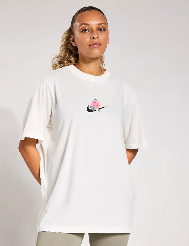 Yoga Tops for Increased Flexibility -Sportswear Artist Collection Short-Sleeve T-Shirt - Sail/Floral Yoga Tops for Increased Flexibility -Sportswear Artist Collection Short-Sleeve T-Shirt - Sail/Floral