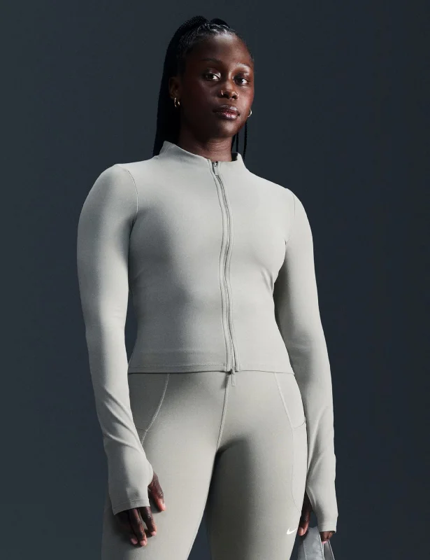 Yoga Tops with Adjustable Straps for Custom Fit -Zenvy Full-Zip Long-Sleeve Top - Light Army/White Yoga Tops with Adjustable Straps for Custom Fit -Zenvy Full-Zip Long-Sleeve Top - Light Army/White