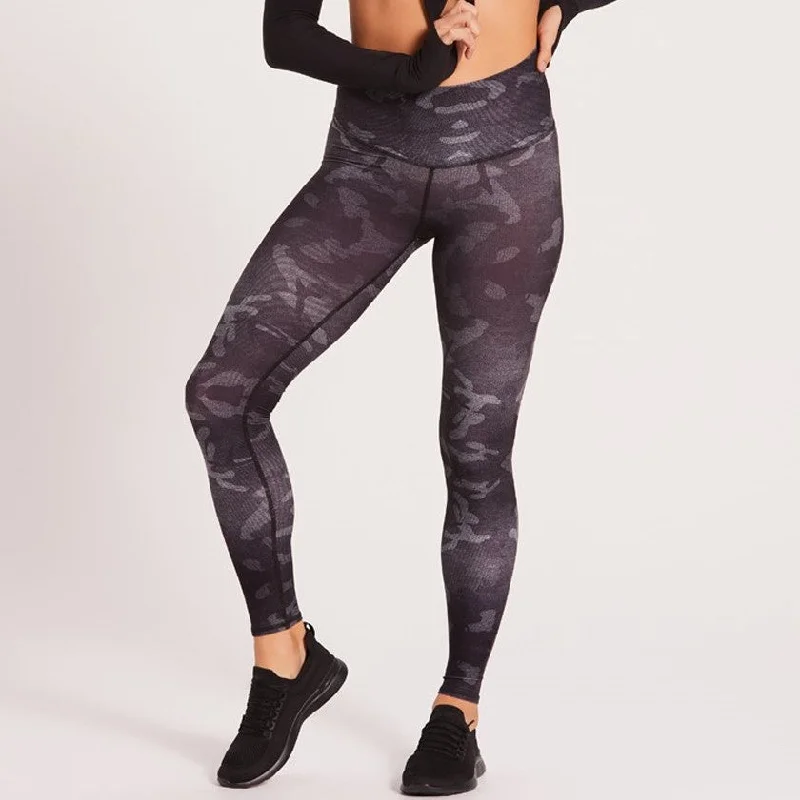 Yoga Pants for Relaxing -Camo Barefoot Leggings - Midnight