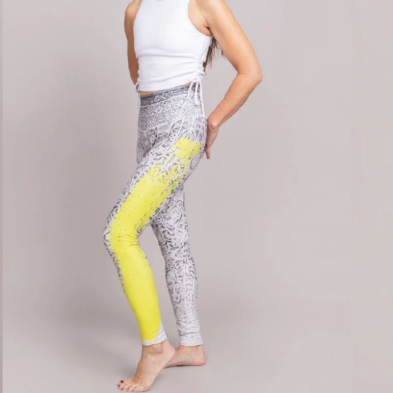 Yoga Pants for Sports and Fitness -Neon Stone Barefoot Leggings