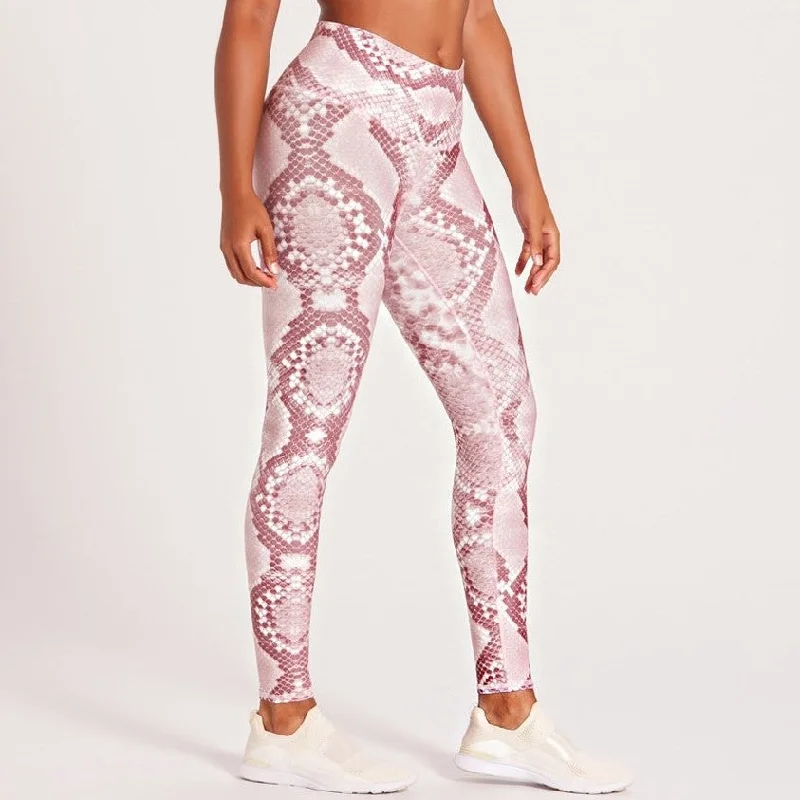Black Yoga Pants -Rose Python Barefoot Leggings