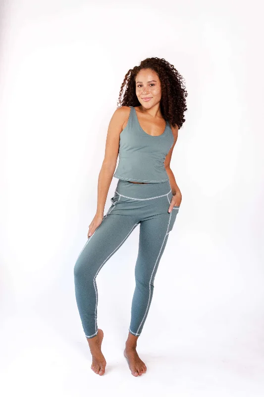 Yoga Pants for Tummy Control -Non Stop Legging in Sage Green