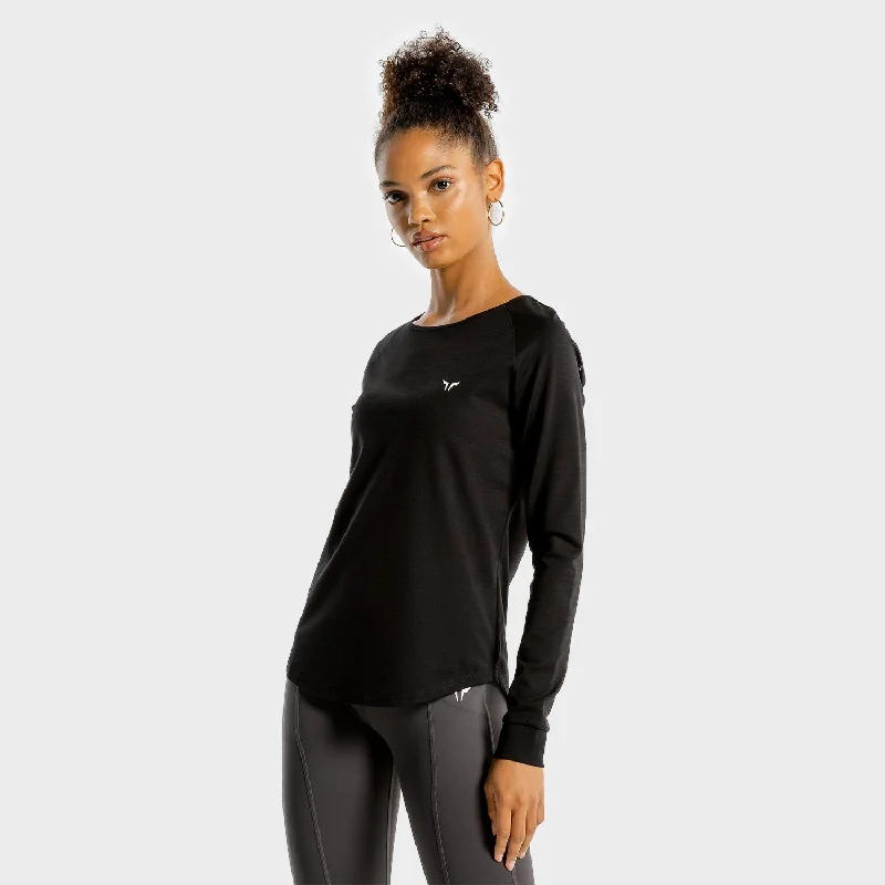 Yoga Tops for Extra Support and Comfort -Noor Tee - Onyx