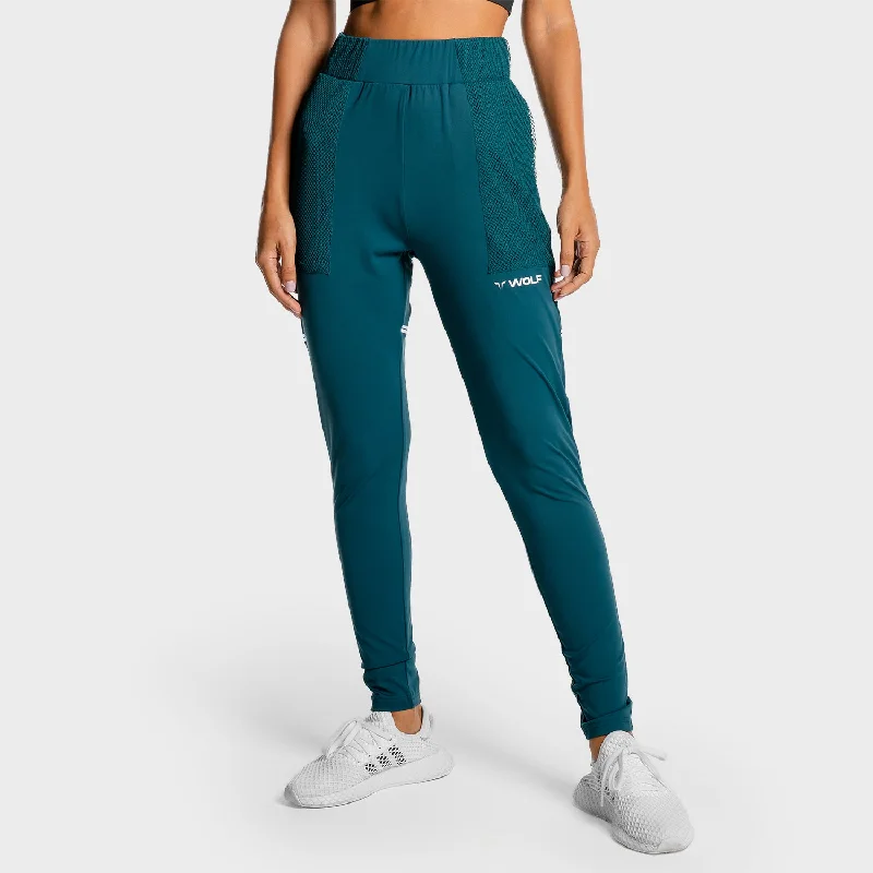 Yoga Pants for Smooth Movement -Noor Track Pants - Teal