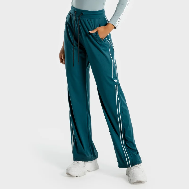 Women's Best Fit Yoga Pants -Noor Wide Leg Pants - Teal