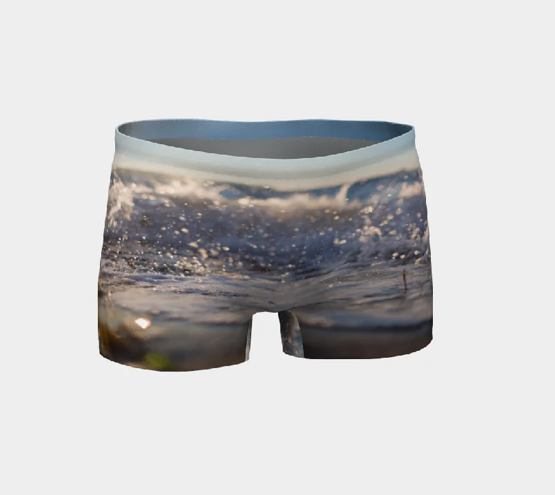 Soft Yoga Shorts for Comfortable Training -Ocean Spray Workout Shorts