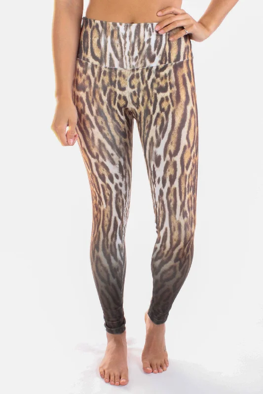 Flexible Fit Yoga Pants -Ocelot (Leopard) Print High Compression Legging