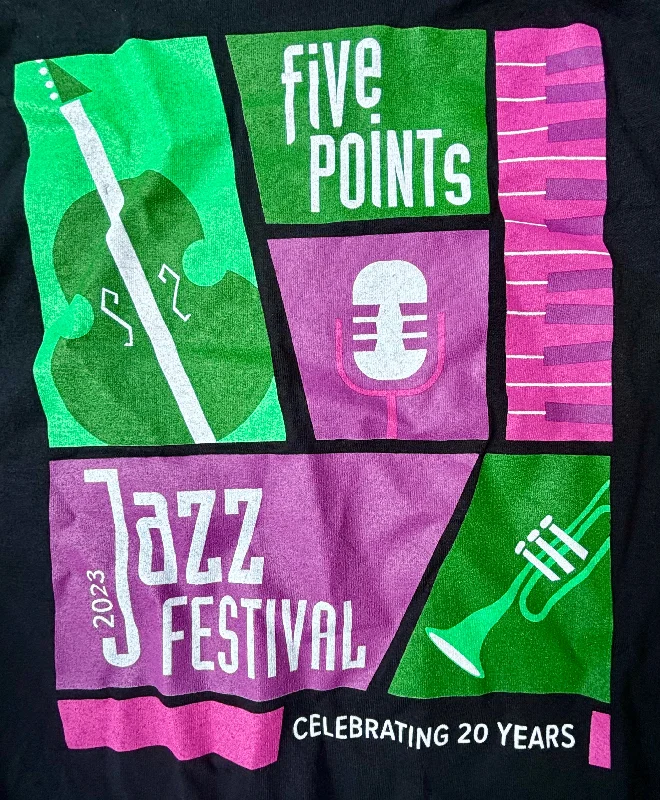 Yoga Pants with Tummy Control -Official 2023 Denver Five Points Jazz Festival T-Shirt Yoga Pants with Tummy Control -Official 2023 Denver Five Points Jazz Festival T-Shirt