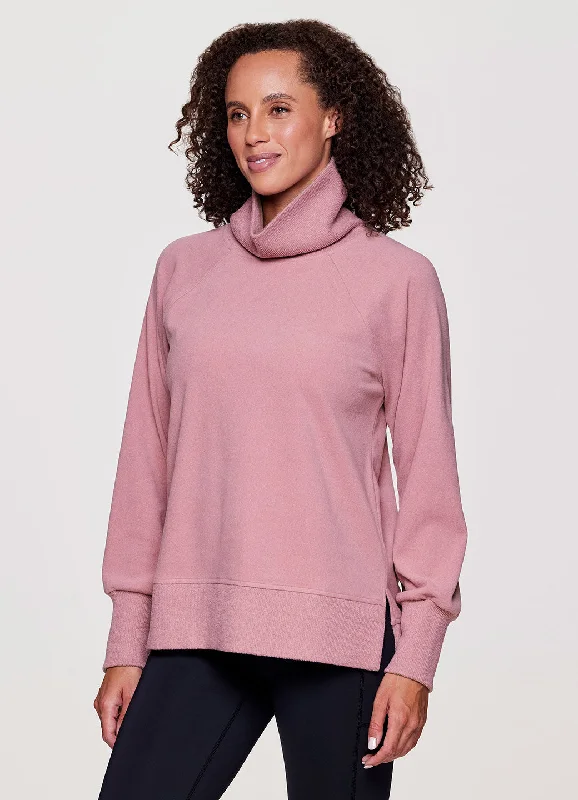 Women's Yoga Tops for Power Yoga -Oliver Plush Cowl Neck Tunic