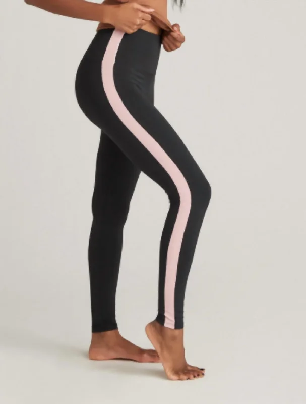 Women's Comfortable Yoga Shorts -Olympic Ankle In Black/ballet/toffee
