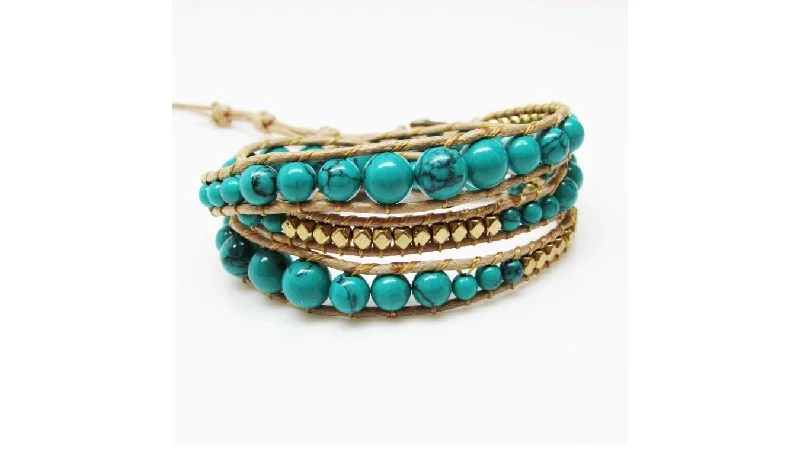 Yoga Shorts for Comfortable Postures -OMG Bling Hand Made Wrap Bracelet