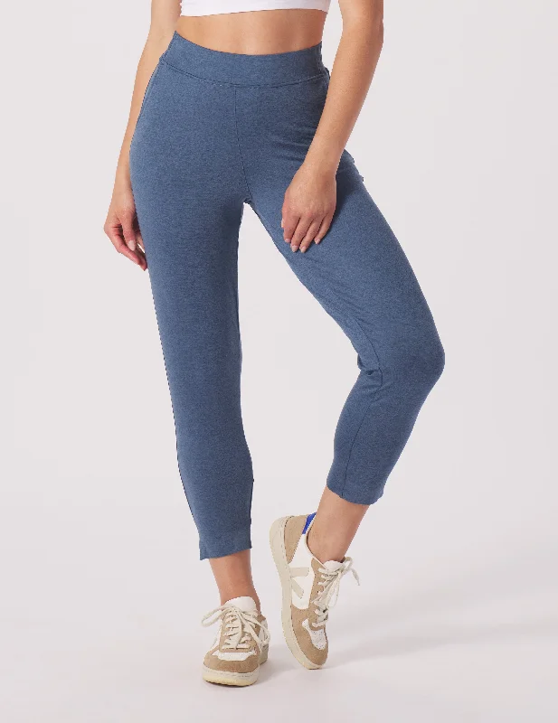 Yoga Pants for Relaxing -On The Go Ankle Pant: Washed Blue