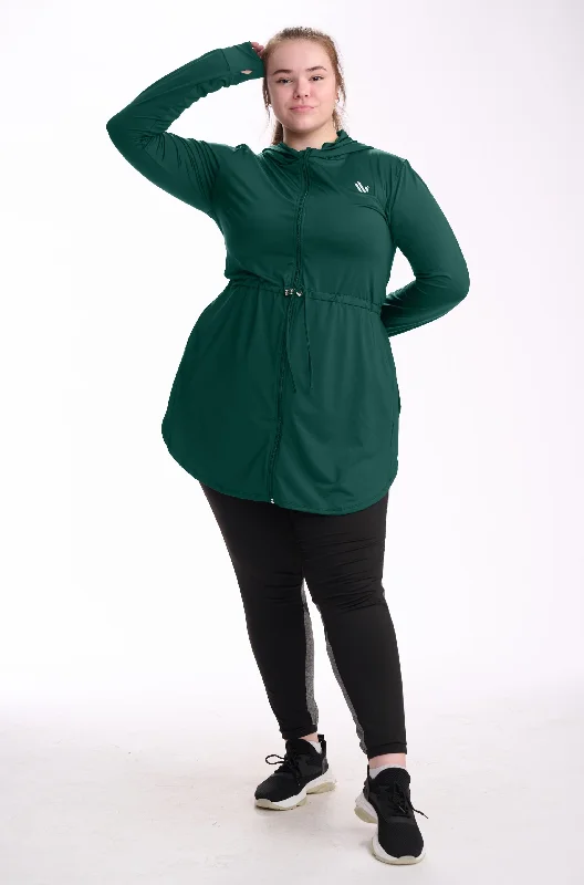 Yoga Tops for Easy Movement -On-The-Go Jacket Emerald