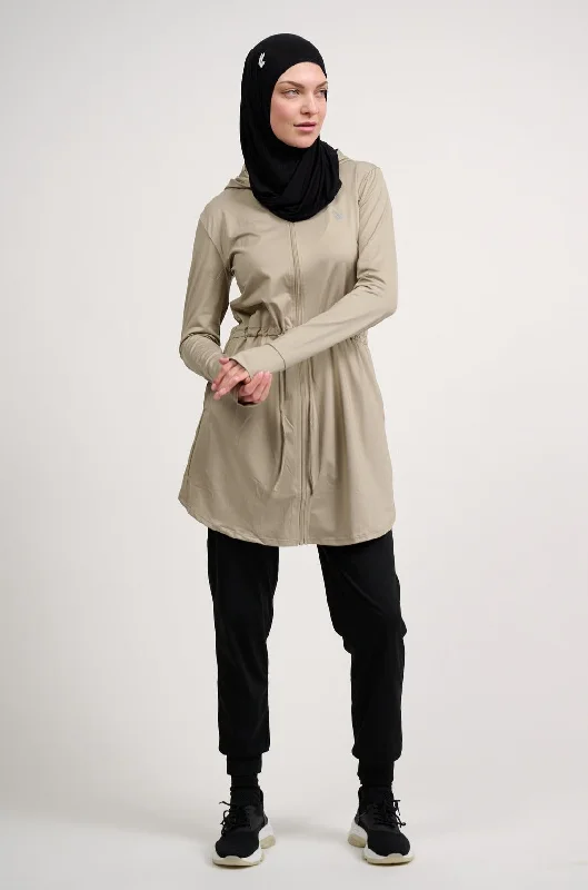 Performance Yoga Tops for Flexibility -On-The-Go Jacket Khaki