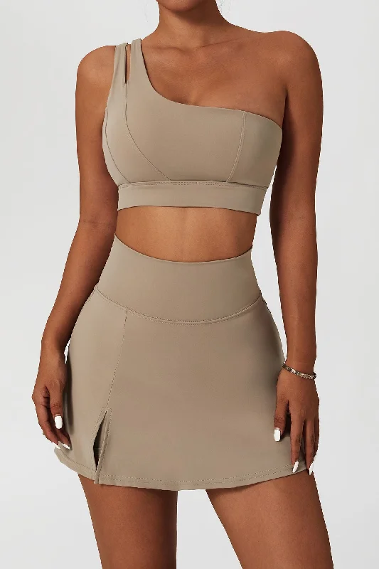 Protein Yoga Bar with Cacao -One Shoulder Sports Bra