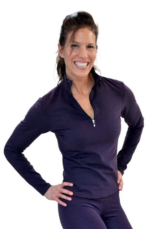Yoga Shorts for Intense Flexibility -One Step Ahead Brushed Supplex Half Zip Long Sleeve 20163 Yoga Shorts for Intense Flexibility -One Step Ahead Brushed Supplex Half Zip Long Sleeve 20163
