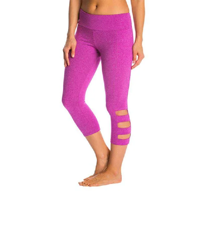 Breathable Compression Yoga Pants -Slit Yoga Capri