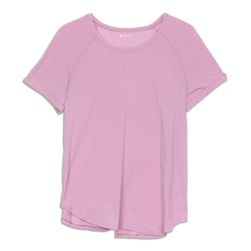 Soft Cotton Yoga Tops for Comfort -Open Up Tie Back T-Shirt - Resale