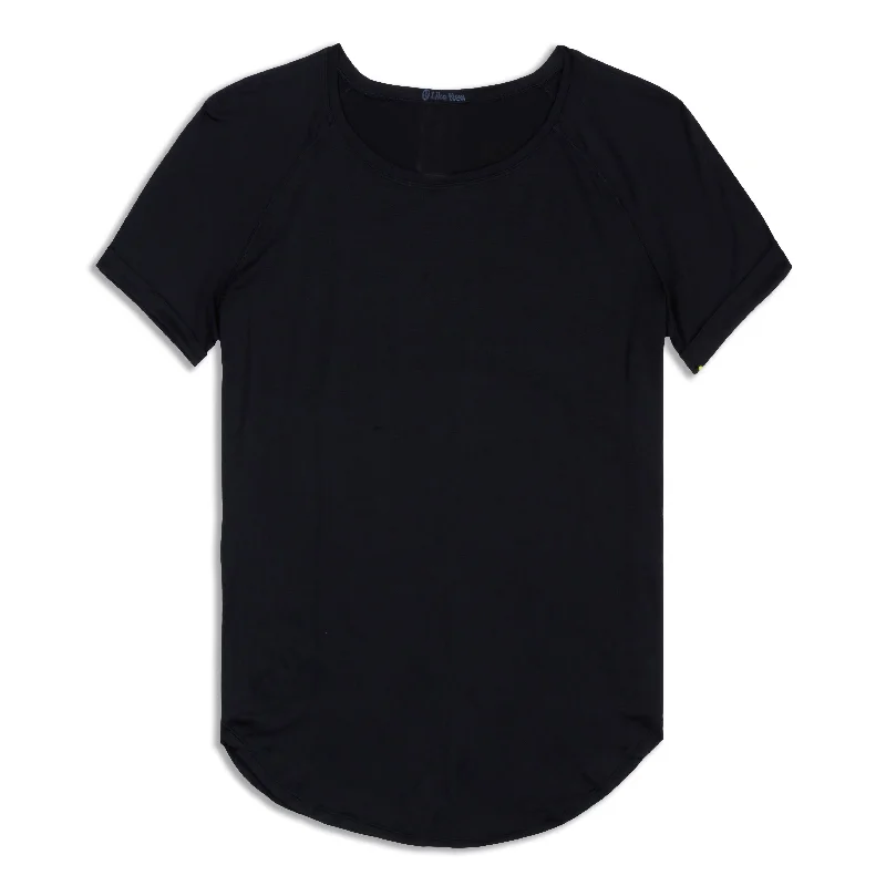 Stylish Yoga Tops with Adjustable Fit -Open Up Tie Back T-Shirt - Resale