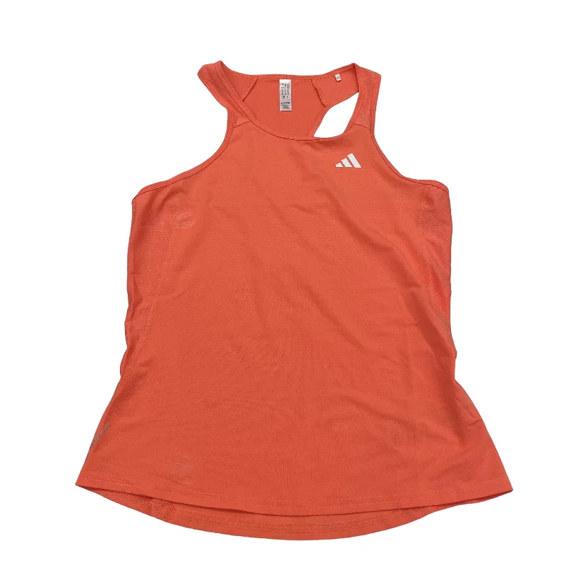 Soft Yoga Tops for Every Practice -ORANGE ADIDAS ATHLETIC TANK TOP, Size S