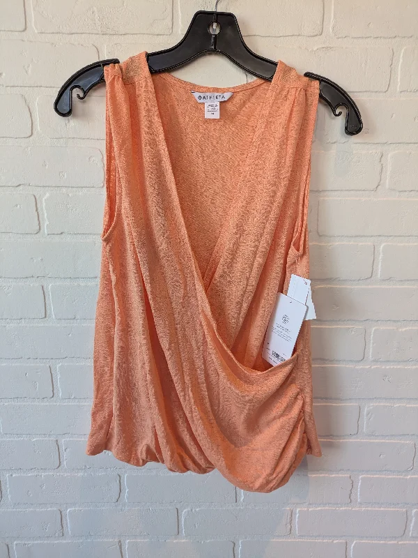 Comfortable Yoga Tops for Every Workout -Orange Athletic Tank Top Athleta, Size M