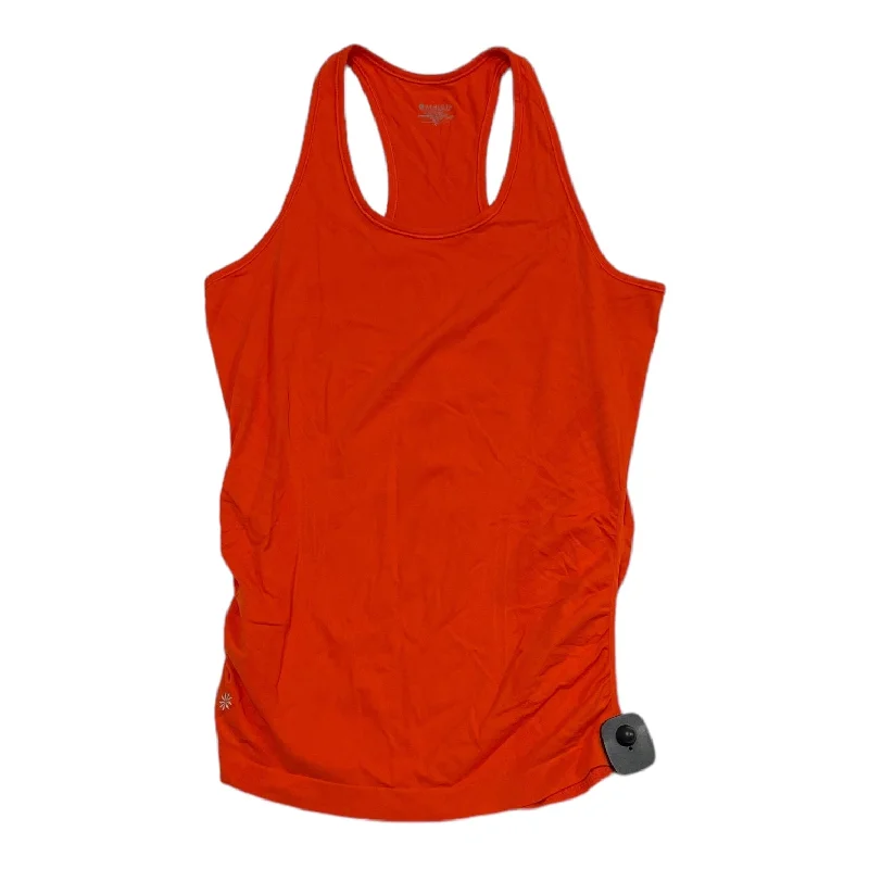 Women's Yoga Tops with Adjustable Fit -Orange Athletic Tank Top Athleta, Size S