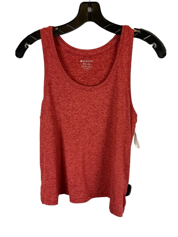 Plus Size Yoga Tops -Orange Athletic Tank Top Athleta, Size S
