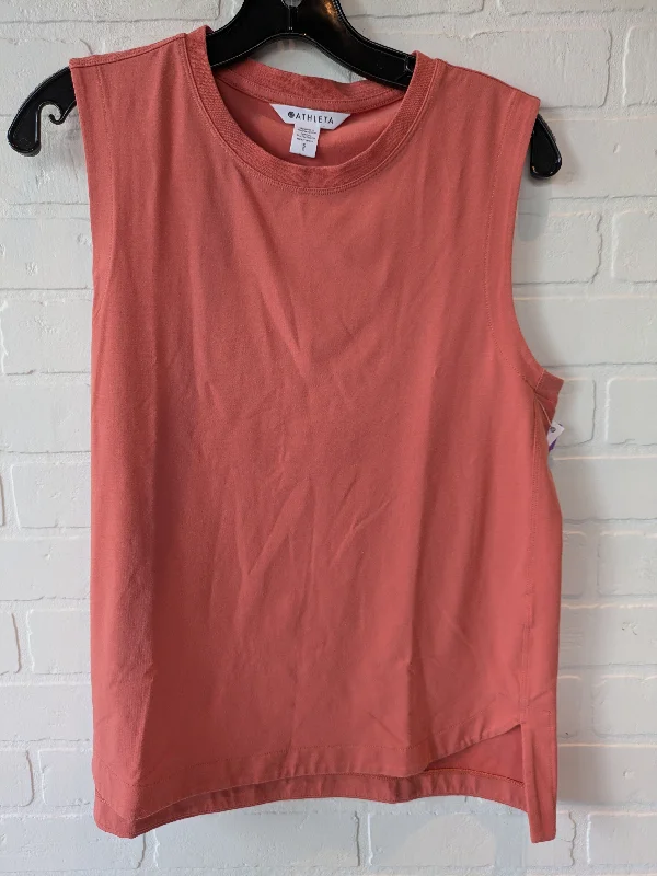 Yoga Tops with Adjustable Straps -Orange Athletic Tank Top Athleta, Size S