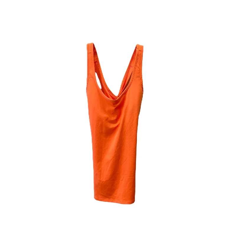 Breathable Yoga Tops for Comfortable Practice -Orange Athletic Tank Top By Athleta, Size: M