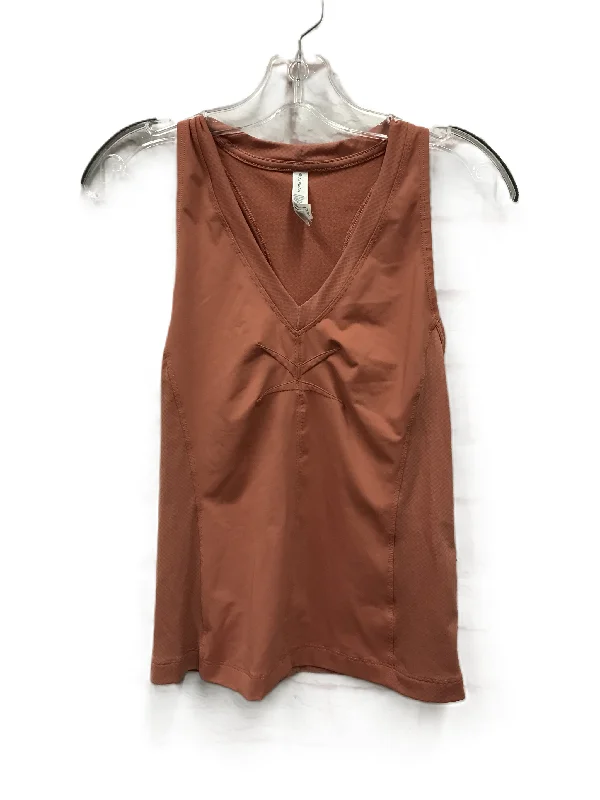 Tight-Fitting Yoga Tops -Orange Athletic Tank Top By Athleta, Size: Xs