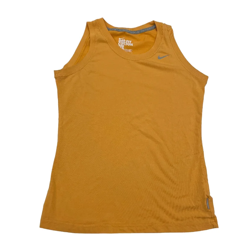 Breathable Yoga Tops for Fitness Classes -ORANGE ATHLETIC TANK TOP by NIKE APPAREL Size:M