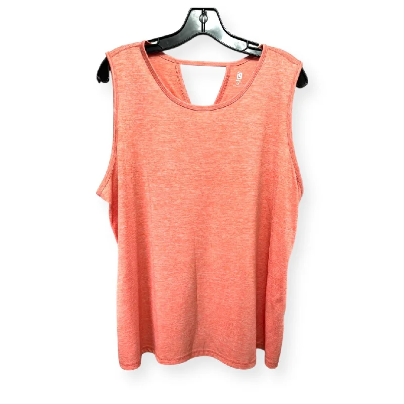 Yoga Tops with Customizable Fit for Every Body -Orange Athletic Tank Top Ideology, Size 2x Yoga Tops with Customizable Fit for Every Body -Orange Athletic Tank Top Ideology, Size 2x