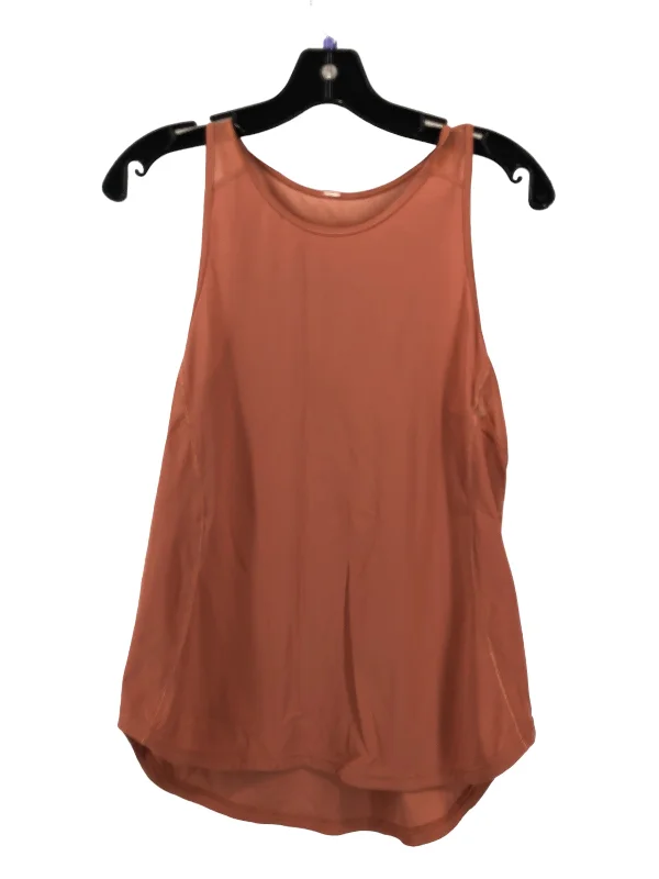 Breathable Yoga Tops for Hot Yoga Practice -Orange Athletic Tank Top Lululemon, Size 6